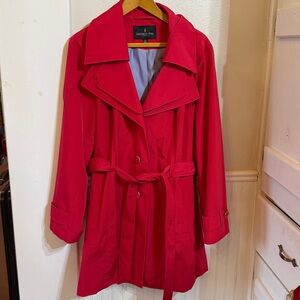 London Fog Vibrant Pink Trench Coat